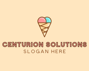 Sweet Ice Cream Cone  logo design