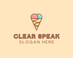 Sweet Ice Cream Cone  logo design