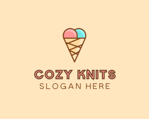 Sweet Ice Cream Cone  logo design