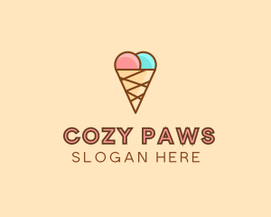 Sweet Ice Cream Cone  logo design