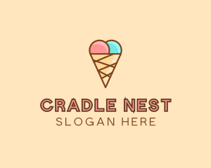 Sweet Ice Cream Cone  logo design