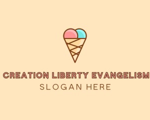 Sweet Ice Cream Cone  logo design