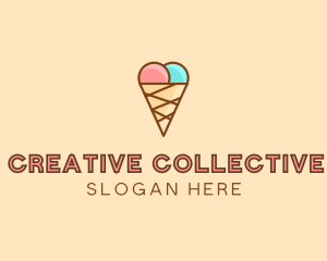 Sweet Ice Cream Cone  logo design