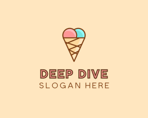 Sweet Ice Cream Cone  logo design