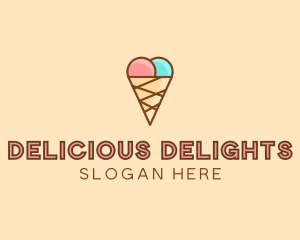 Sweet Ice Cream Cone  logo design