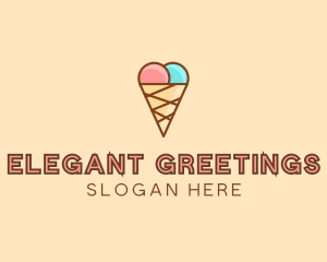 Sweet Ice Cream Cone  logo design