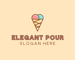 Sweet Ice Cream Cone  logo design