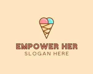 Sweet Ice Cream Cone  logo design