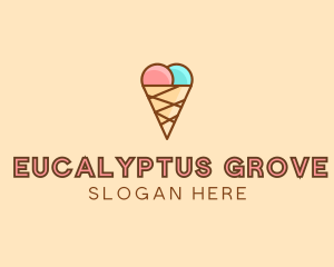 Sweet Ice Cream Cone  logo design