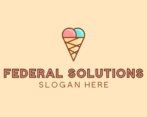 Sweet Ice Cream Cone  logo design