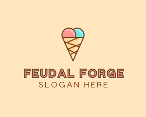 Sweet Ice Cream Cone  logo design