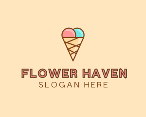 Sweet Ice Cream Cone  logo design