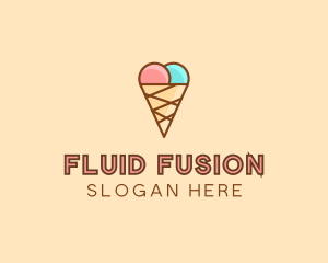 Sweet Ice Cream Cone  logo design