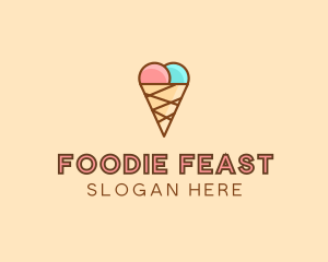 Sweet Ice Cream Cone  logo design