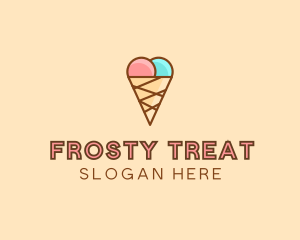 Sweet Ice Cream Cone  logo design