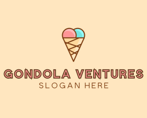 Sweet Ice Cream Cone  logo design