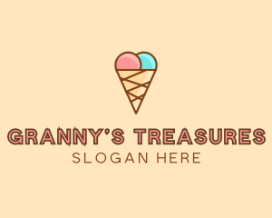 Sweet Ice Cream Cone  logo design