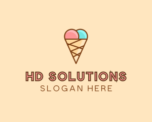 Sweet Ice Cream Cone  logo design