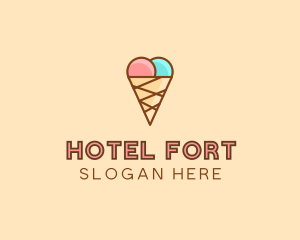 Sweet Ice Cream Cone  logo design