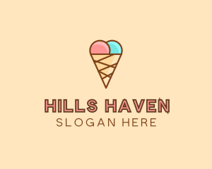 Sweet Ice Cream Cone  logo design