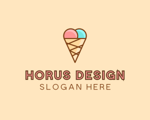 Sweet Ice Cream Cone  logo design