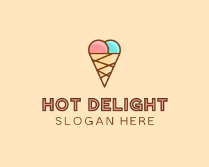 Sweet Ice Cream Cone  logo design