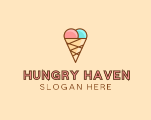 Sweet Ice Cream Cone  logo design