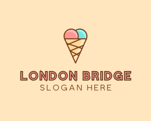 Sweet Ice Cream Cone  logo design