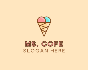 Sweet Ice Cream Cone  logo design