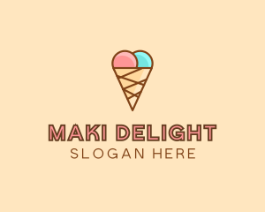 Sweet Ice Cream Cone  logo design