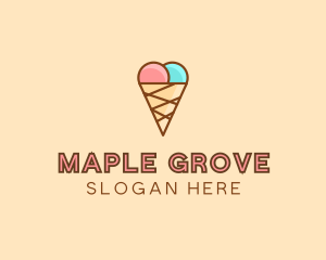 Sweet Ice Cream Cone  logo design