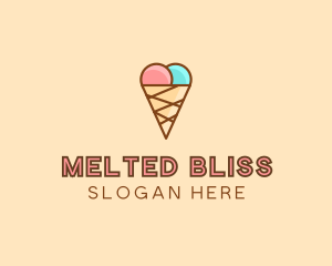 Sweet Ice Cream Cone  logo design