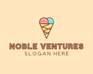 Sweet Ice Cream Cone  logo design