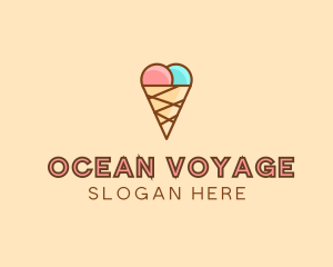 Sweet Ice Cream Cone  logo design