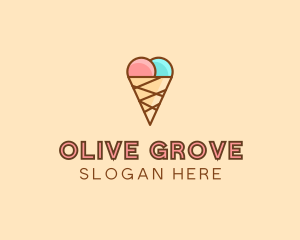 Sweet Ice Cream Cone  logo design