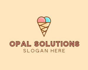 Sweet Ice Cream Cone  logo design