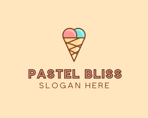 Sweet Ice Cream Cone  logo design