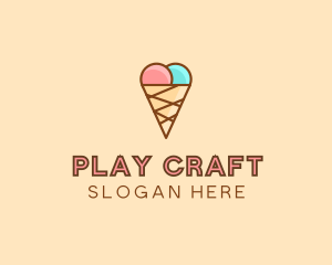 Sweet Ice Cream Cone  logo design