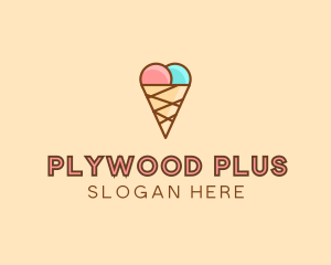 Sweet Ice Cream Cone  logo design