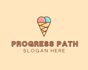 Sweet Ice Cream Cone  logo design