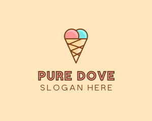 Sweet Ice Cream Cone  logo design