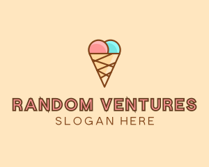 Sweet Ice Cream Cone  logo design