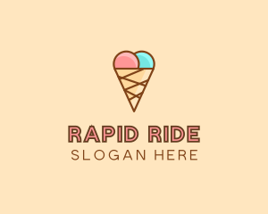 Sweet Ice Cream Cone  logo design