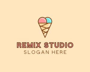 Sweet Ice Cream Cone  logo design