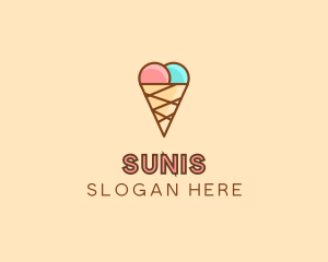 Sweet Ice Cream Cone  logo design