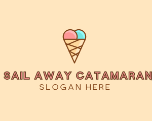 Sweet Ice Cream Cone  logo design