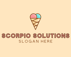 Sweet Ice Cream Cone  logo design