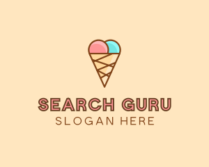 Sweet Ice Cream Cone  logo design