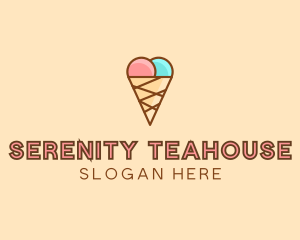 Sweet Ice Cream Cone  logo design