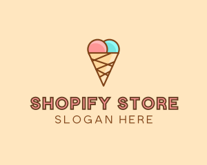 Sweet Ice Cream Cone  logo design